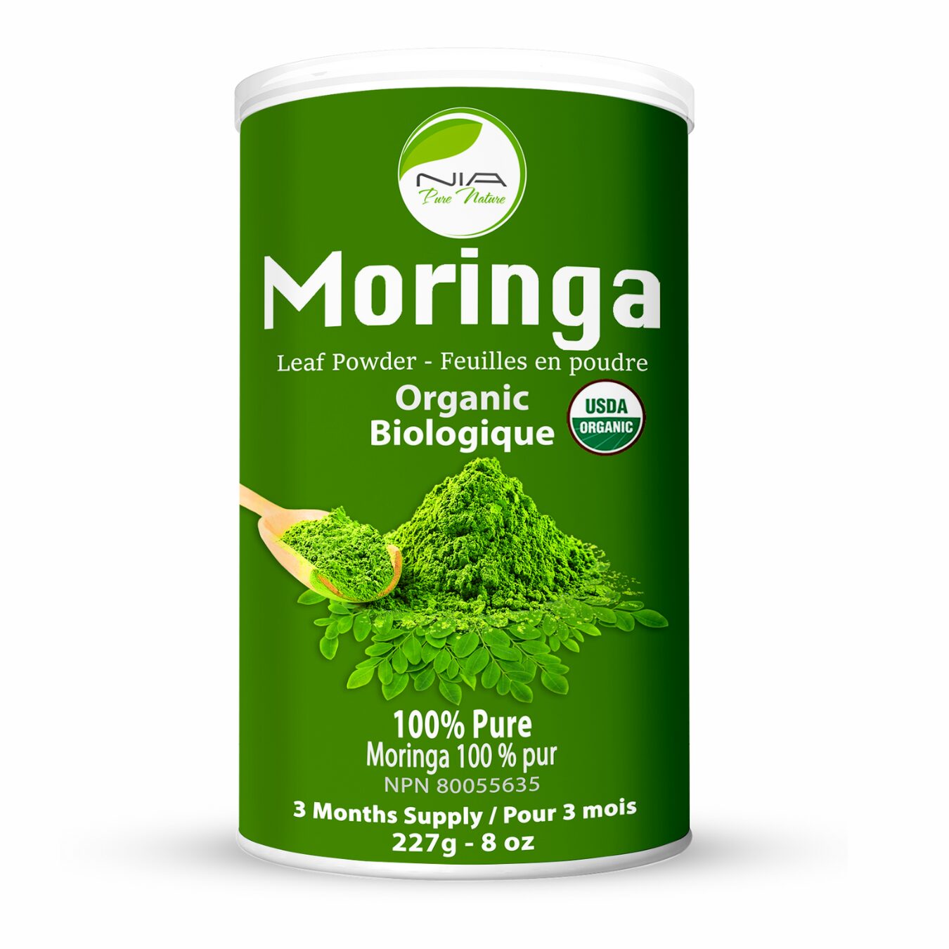 Organic Moringa Oleifera Leaf Powder (227g – 8oz.)