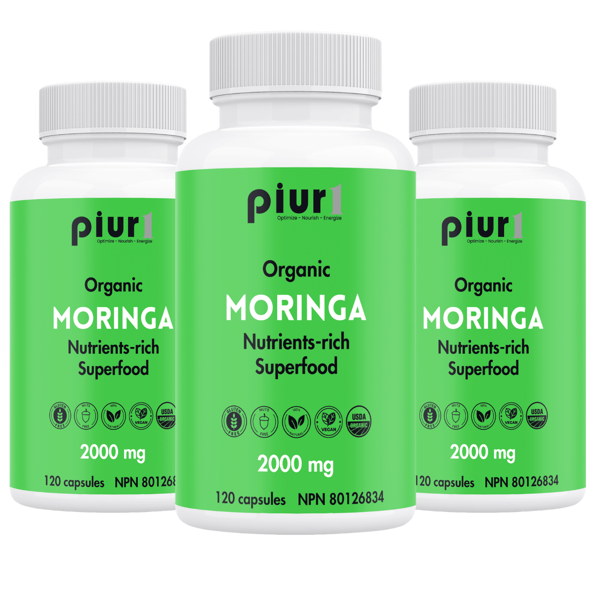 Piur1 Organic Moringa Capsules – Bundle deal